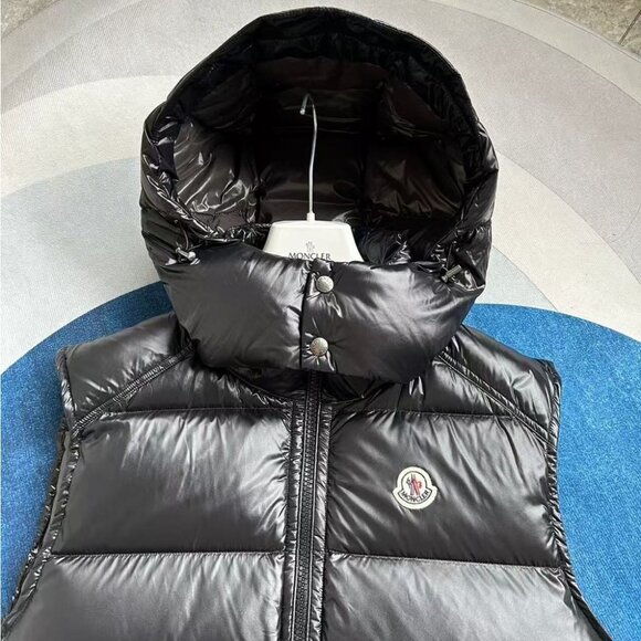 Moncler Black Puffer Vest - Picture 4 of 6